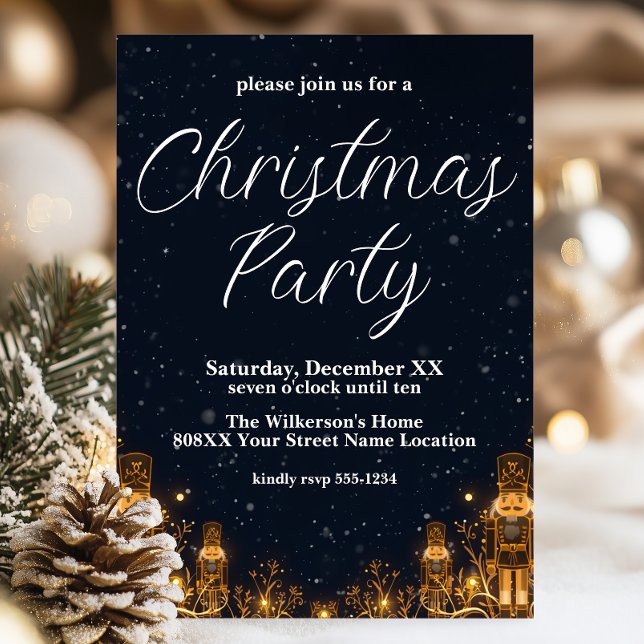 Magical Nutcracker Winter Night Christmas Party Invitation (Creator Uploaded)