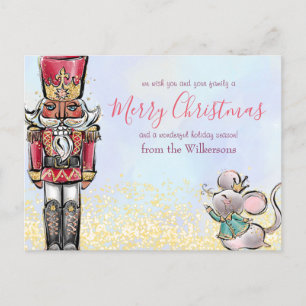 Magical Nutcracker Winter Wonderland Christmas Holiday Postcard