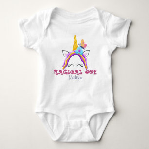 magical one baby first birthday personalised name baby bodysuit