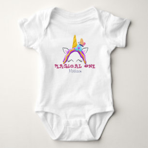 magical one baby first birthday personalised name bodysuit