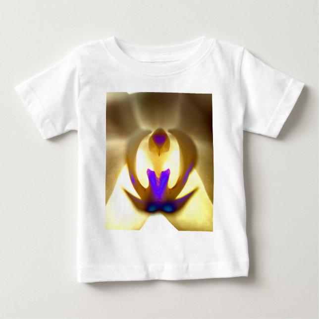Magical Orchid Print White T-Shirt (Front)