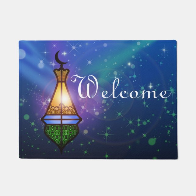 Magical Oriental Lantern - Welcome Door Mat (Front)