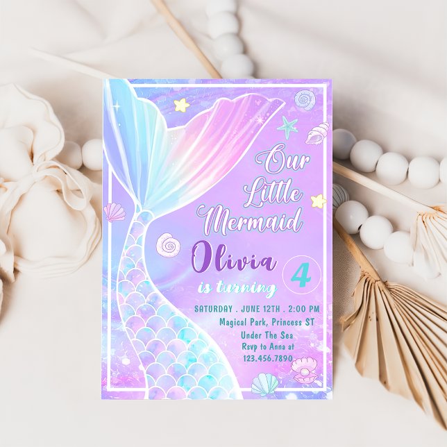 Magical Our Little Mermaid Birthday Invitation (Creator Uploaded)
