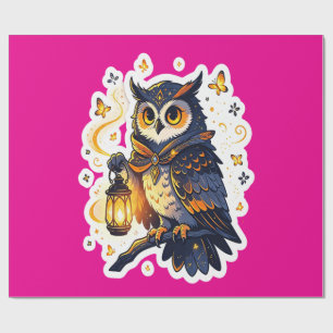 magical owl gift wrap