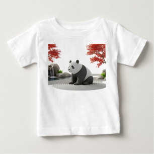 Magical Panda Statue Awakening in Zen Garden Baby T-Shirt