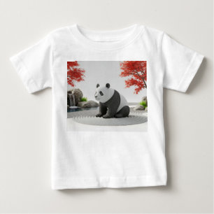 Magical Panda Statue Awakening in Zen Garden Baby T-Shirt