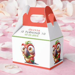 Magical Parrot Caricatures 1st Birthday Favour Box