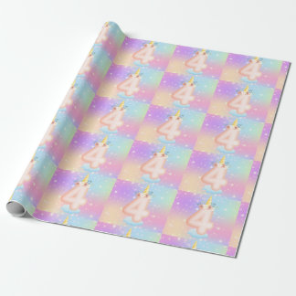 Magical Party Birthday Number Wrapping Paper