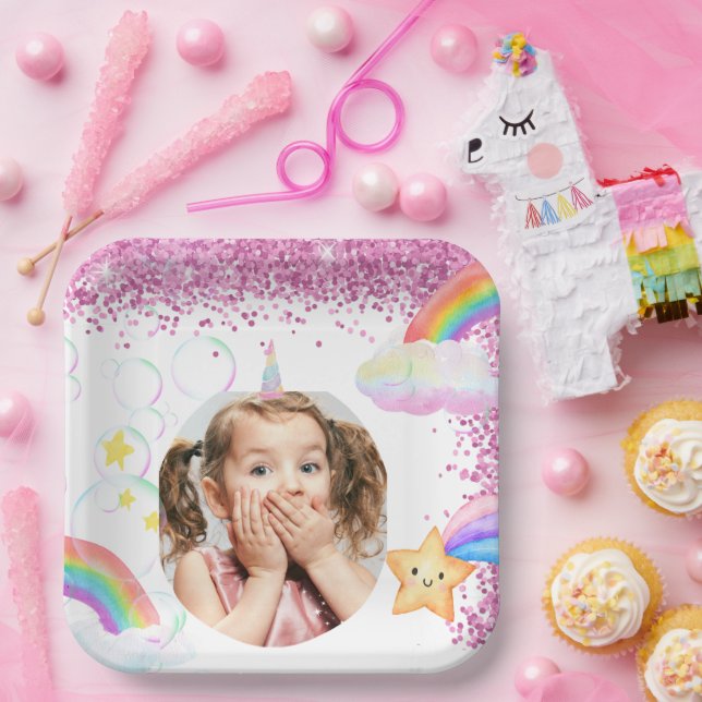 Magical Party Personalised Photo Paper Plates (Party)