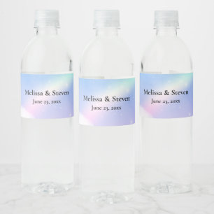 Magical Pastel Clouds and a Rainbow Water Bottle Label