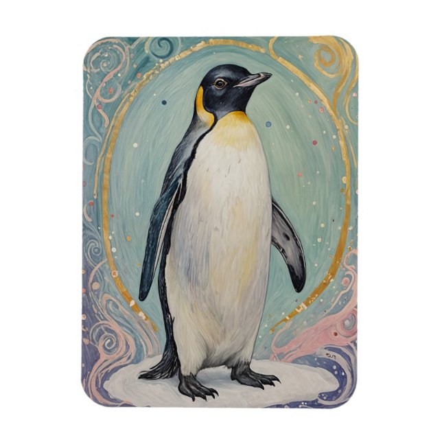 Magical Pastel Penguin Magnet (Vertical)