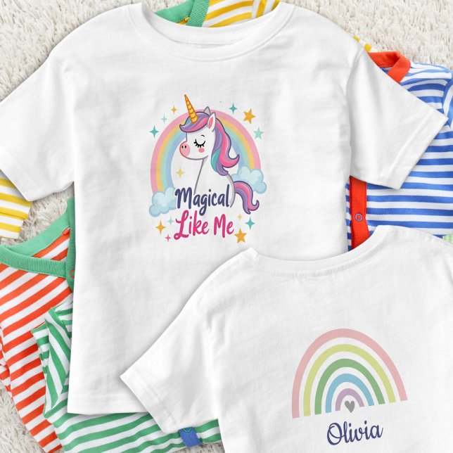 Magical Pastel Unicorn with Rainbow  Toddler T-Shirt (Creator Uploaded)