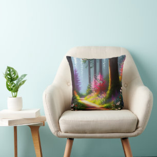 Magical Path in the Forest Cushion