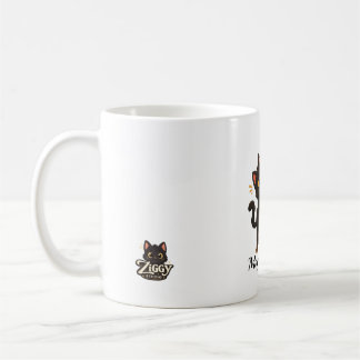 Magical Paws - Personalised Ziggy Black Cat Coffee Mug