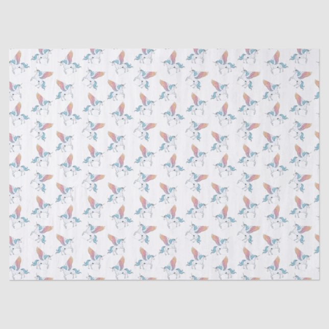 Magical pegasus unicorn pattern tissue paper (Front)