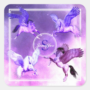 Magical Pegasus Universe. Square Sticker