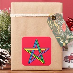 Magical Pentacle Poster Square Sticker