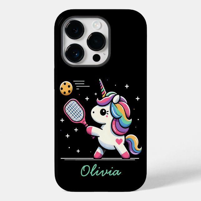 Magical Pickleball Unicorn - Funny Fantasy Player Case-Mate iPhone Case (Back)