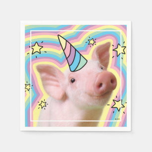 Magical Piglet Unicorn Napkin