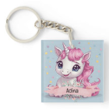 Magical Pink Baby Unicorn Stars Custom Name