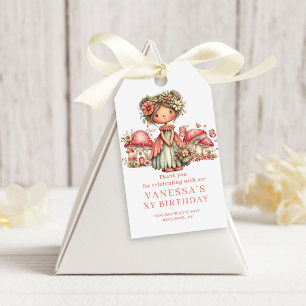 Magical Pink Fairy 1st Birthday Favour Gift Tags