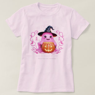 Magical Pink Phantom Breast Cancer & Halloween Art T-Shirt