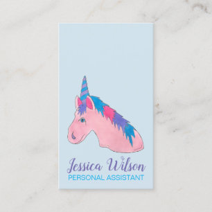 Magical Pink Purple Mythical Horse Unicorn Love Business Card