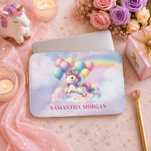 Magical Pink Unicorn Girl Birthday Laptop Case