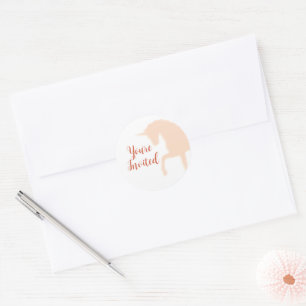 Magical Prancing Peach Unicorn Envelope Seal