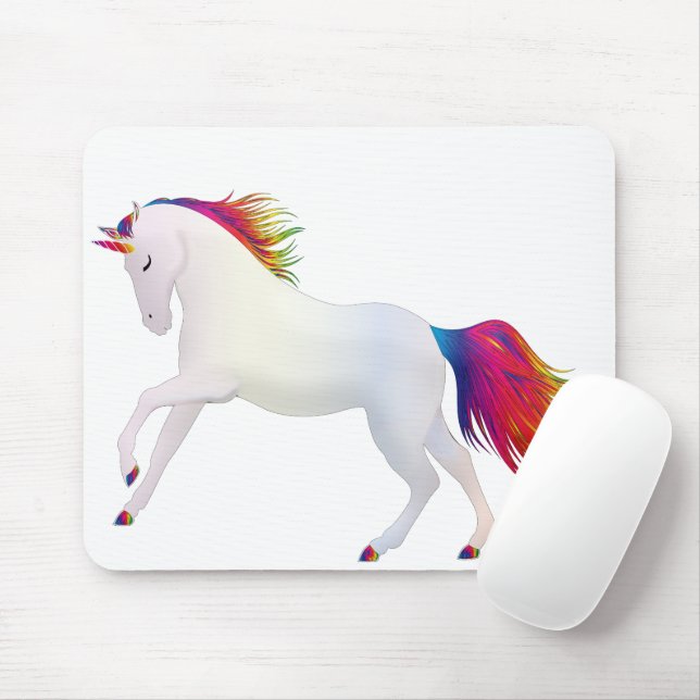 Magical Prancing Unicorn Rainbow custom template Mouse Pad (With Mouse)