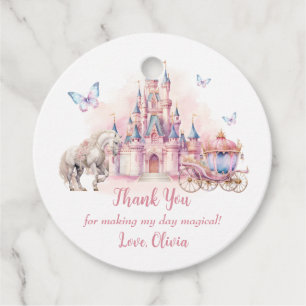 Magical Princess Castle Birthday Favour Tags 