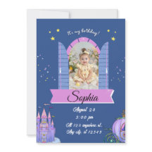 Magical Princess Castle Birthday Party Invitation