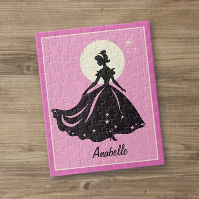 Magical Princess Sillouette Personalised  Jigsaw Puzzle (Creator Uploaded)