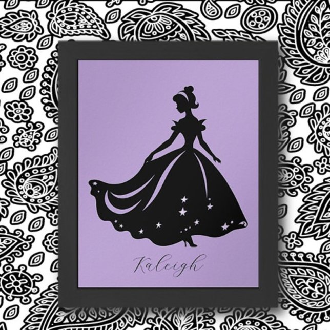 Magical Princess Sillouette Personalised Print (Creator Uploaded)