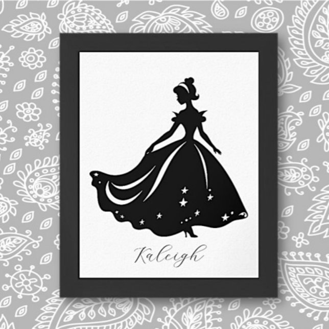 Magical Princess Sillouette Personalised Print (Creator Uploaded)
