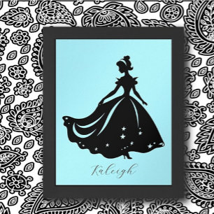 Magical Princess Sillouette Personalized Print