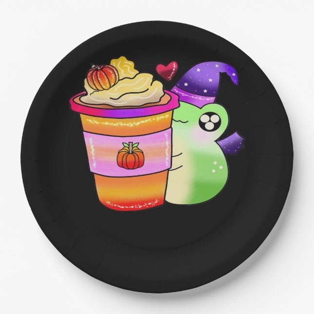 Magical Pumpkin Spice Potion Latte Lover Paper Plate (Front)
