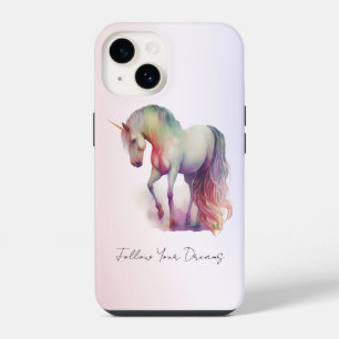 Magical Purple Blush Ombre Unicorn iPhone 14 Case