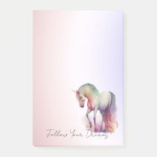 Magical Purple Blush Ombre Unicorn Post-it Notes