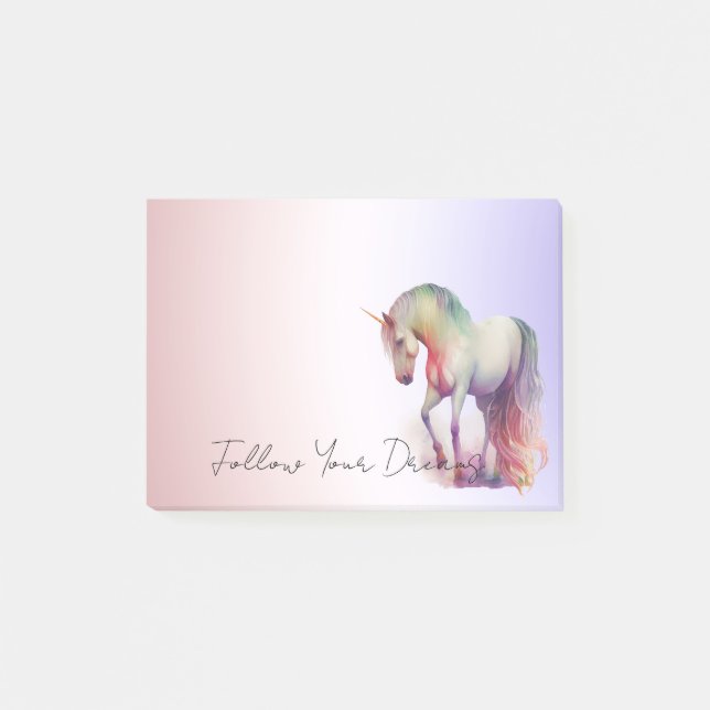 Magical Purple Blush Ombre Unicorn  Post-it Notes (Front)