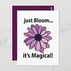 Magical Purple Flower Just Bloom Its Magical Postcard