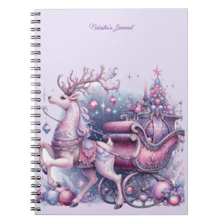 Magical Purple Reindeer Notebook