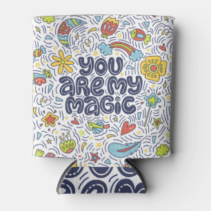 Magical Quote, Decorative Light Lettering. Can Cooler