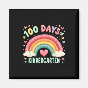 Magical Rainbow 100 Days Of Kindergarten Teacher  Magnet