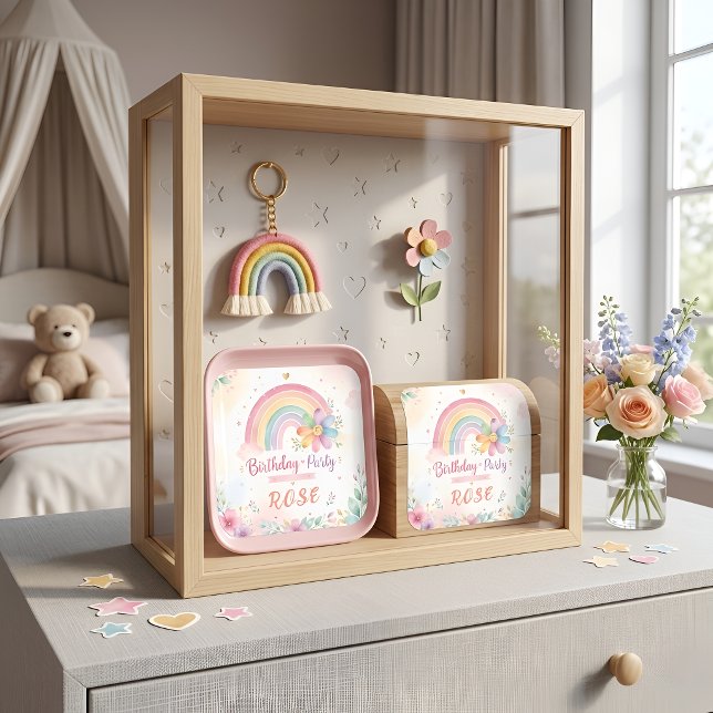 Magical Rainbow Birthday Square Sticker (Creator Uploaded)