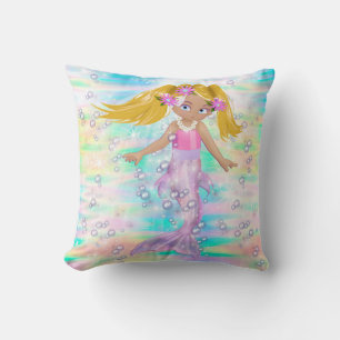 Magical Rainbow Bubbles & Baby Mermaids Cushion