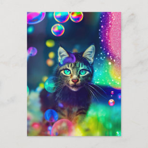 Magical Rainbow Cat - Postcard
