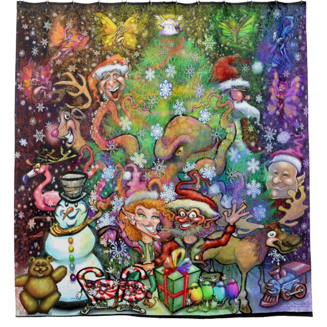 Magical Rainbow Christmas Curtain (Front)