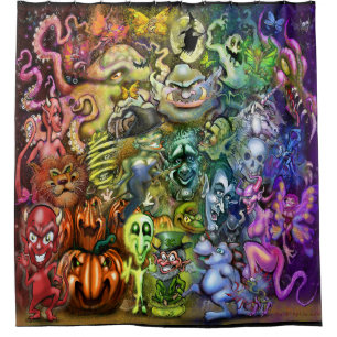 Magical Rainbow Creatures Curtain