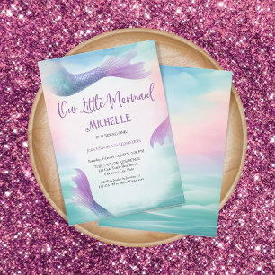 Magical Rainbow Our Little Mermaid Under the Sea Invitation
